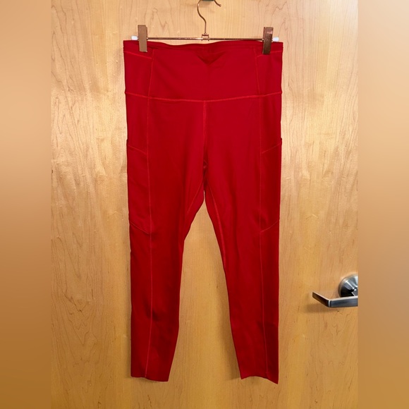 lululemon athletica Pants - Dark Red Lululemon Fast & Free 7/8 Tight II
